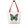 Tote Bag with Colorful Butterfly, Created by Women’s Fiction & Romance Author Juliet Gauvin