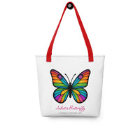 Tote Bag with Colorful Butterfly, Created by Women’s Fiction & Romance Author Juliet Gauvin