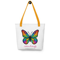 Tote Bag with Colorful Butterfly, Created by Women’s Fiction & Romance Author Juliet Gauvin