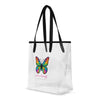 Clear Tote Bag Stadium or Beach Ready with Colorful Butterfly, Created by Women’s Fiction & Romance Author Juliet Gauvin
