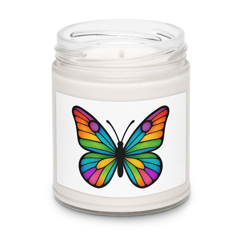 Soy Scented Candle with Colorful Butterfly, Created by Women’s Fiction & Romance Author Juliet Gauvin