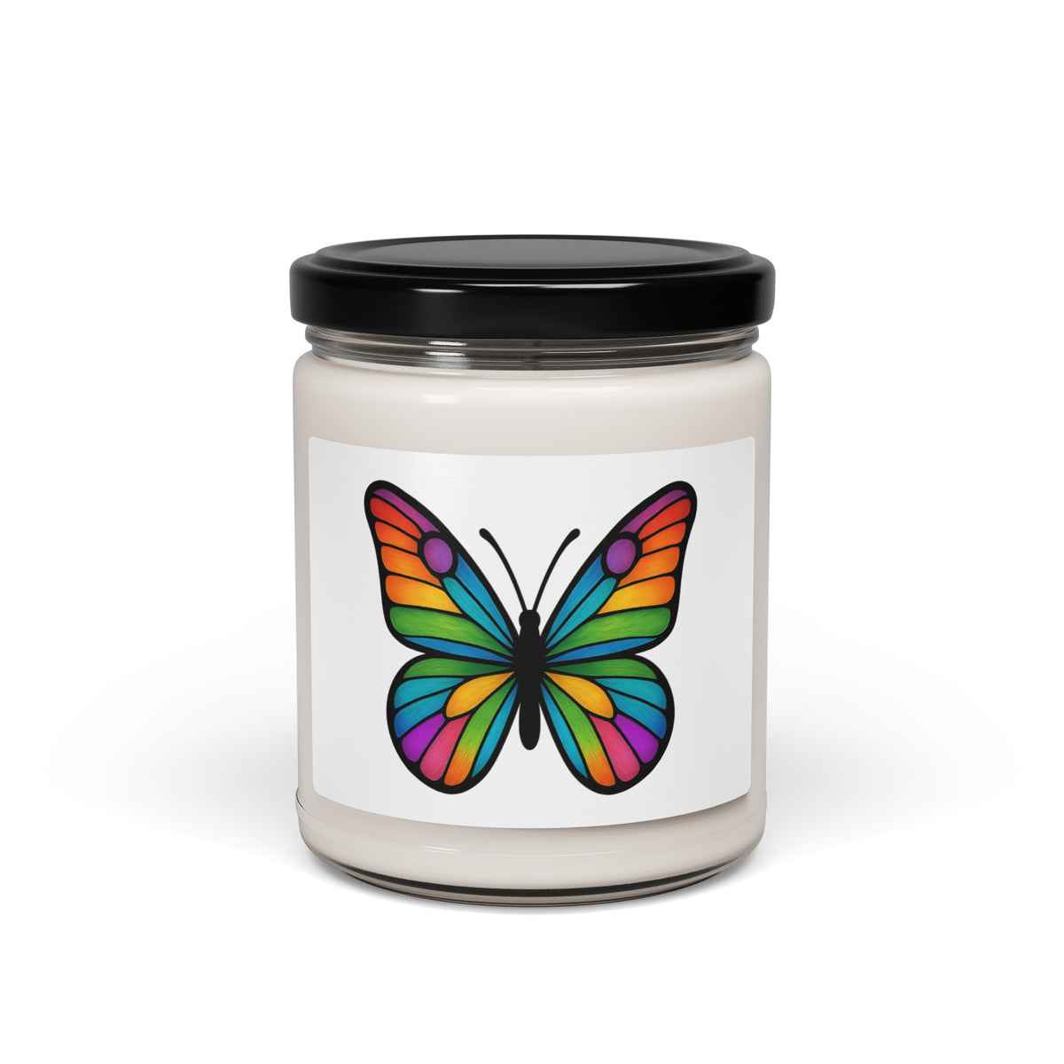 Soy Scented Candle with Colorful Butterfly, Created by Women’s Fiction & Romance Author Juliet Gauvin