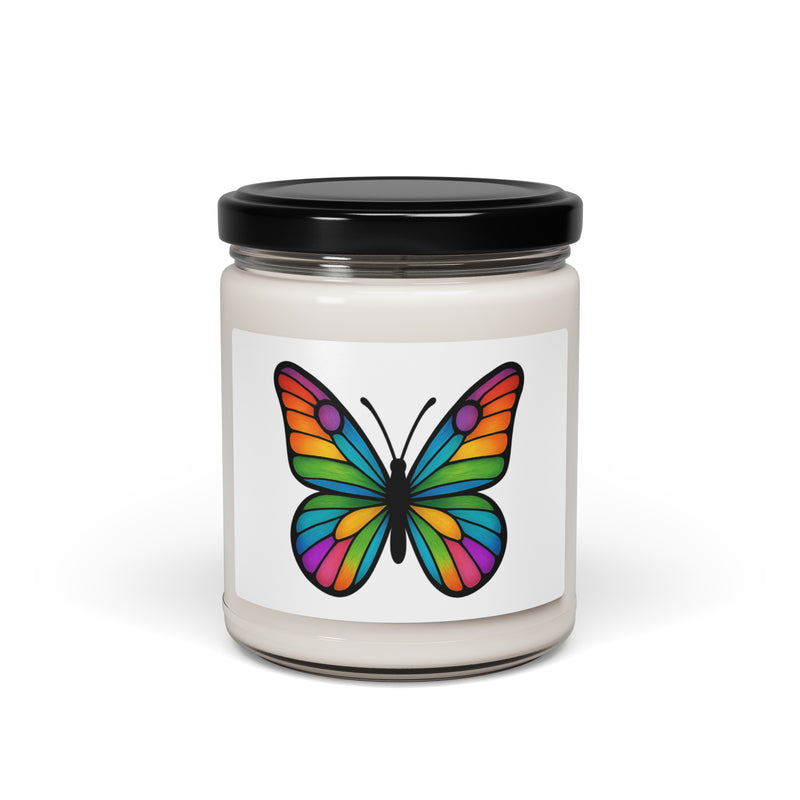 Soy Scented Candle with Colorful Butterfly, Created by Women’s Fiction & Romance Author Juliet Gauvin