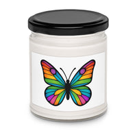Soy Scented Candle with Colorful Butterfly, Created by Women’s Fiction & Romance Author Juliet Gauvin