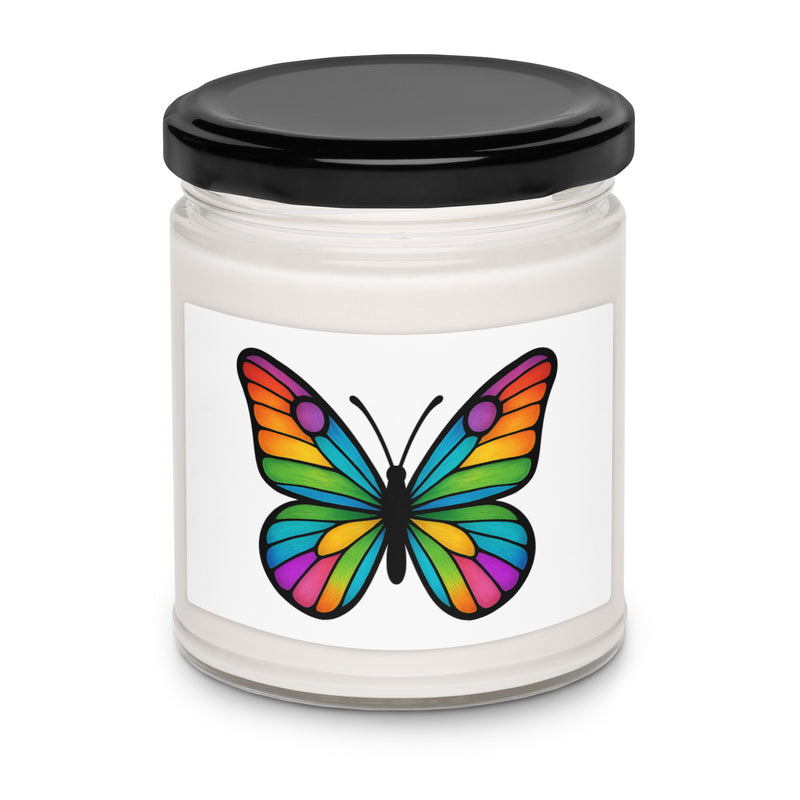 Soy Scented Candle with Colorful Butterfly, Created by Women’s Fiction & Romance Author Juliet Gauvin