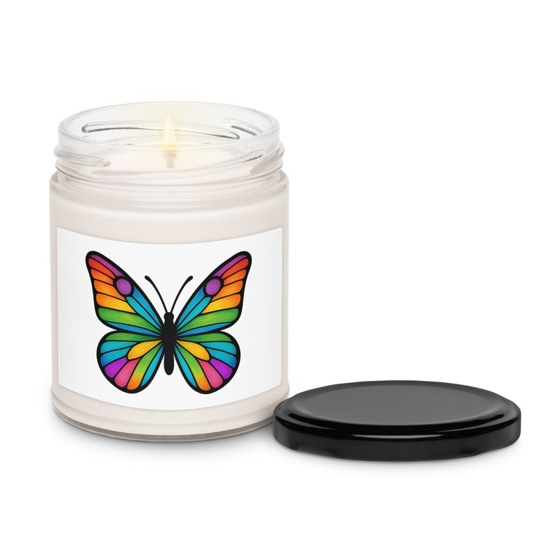Soy Scented Candle with Colorful Butterfly, Created by Women’s Fiction & Romance Author Juliet Gauvin