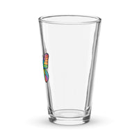 Pint Glass with Colorful Butterfly, Created by Women’s Fiction & Romance Author Juliet Gauvin