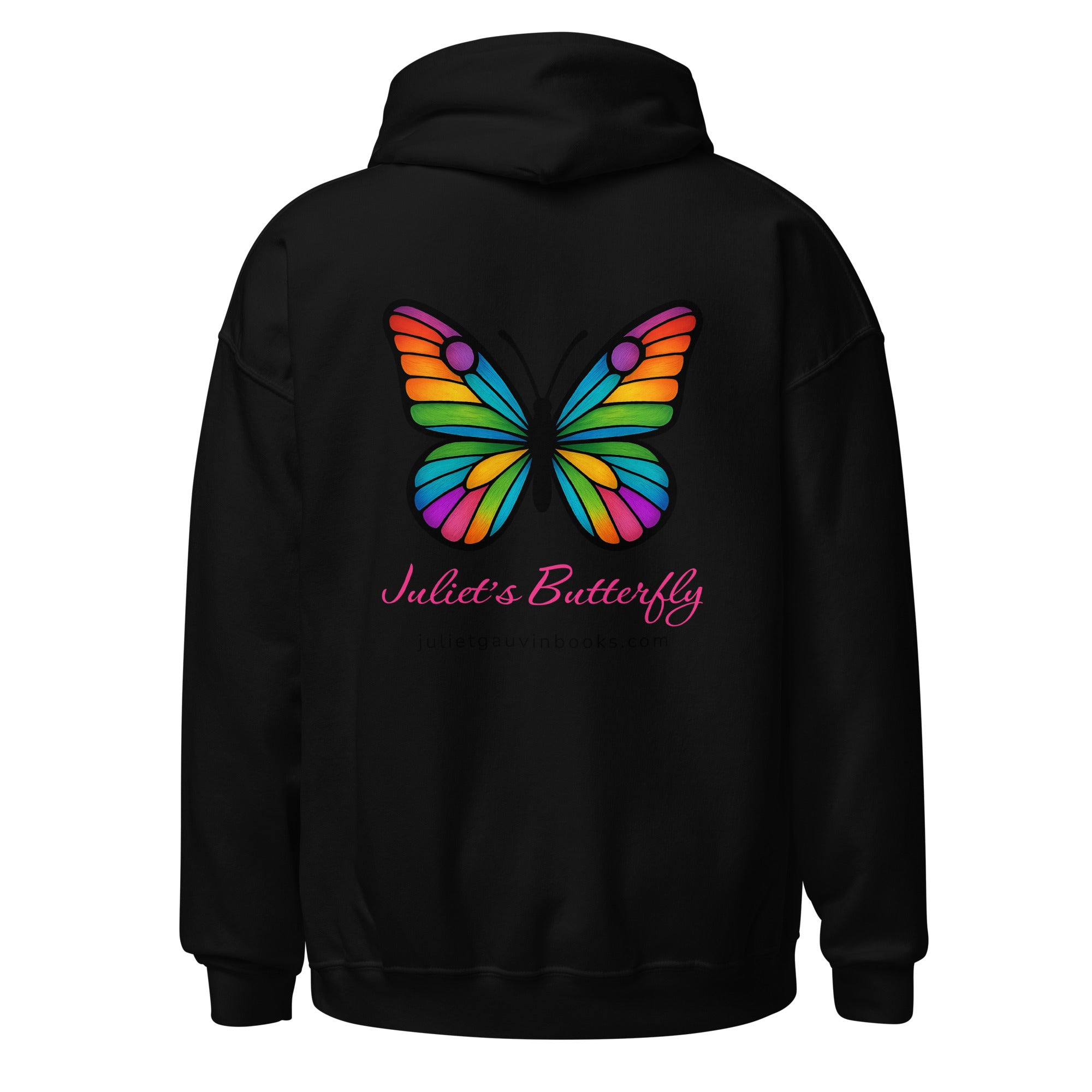 Colorful Butterfly Hoodie, Created by Women’s Fiction & Romance Author Juliet Gauvin