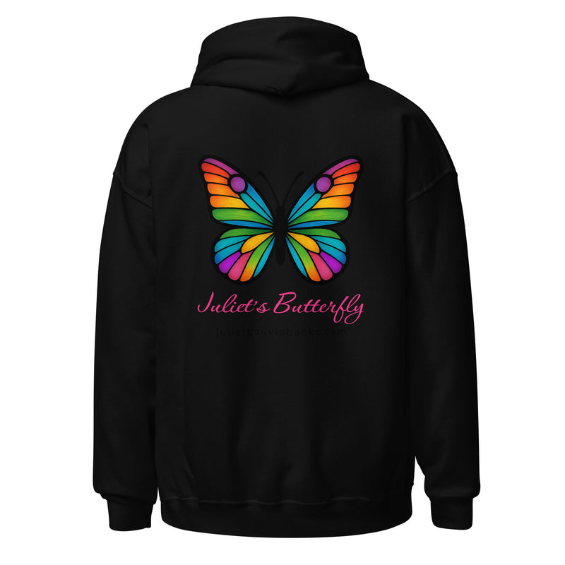 Colorful Butterfly Hoodie, Created by Women’s Fiction & Romance Author Juliet Gauvin