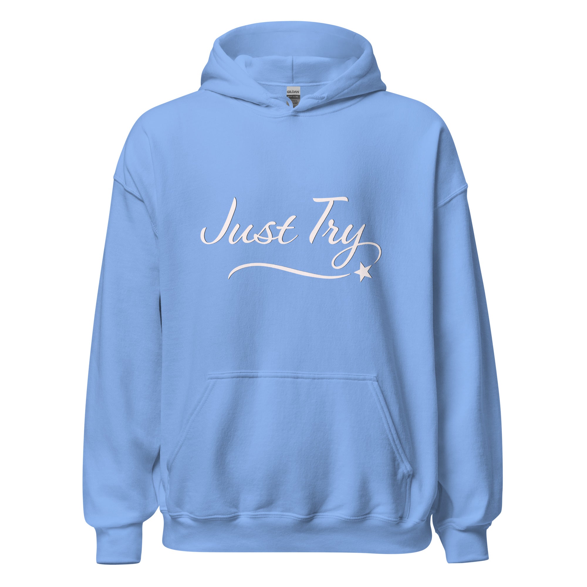 From Christmas Romance Love and The Irish Gallery, the words “Just Try” on a Hoodie, Created by Women’s Fiction & Romance Author Juliet Gauvin