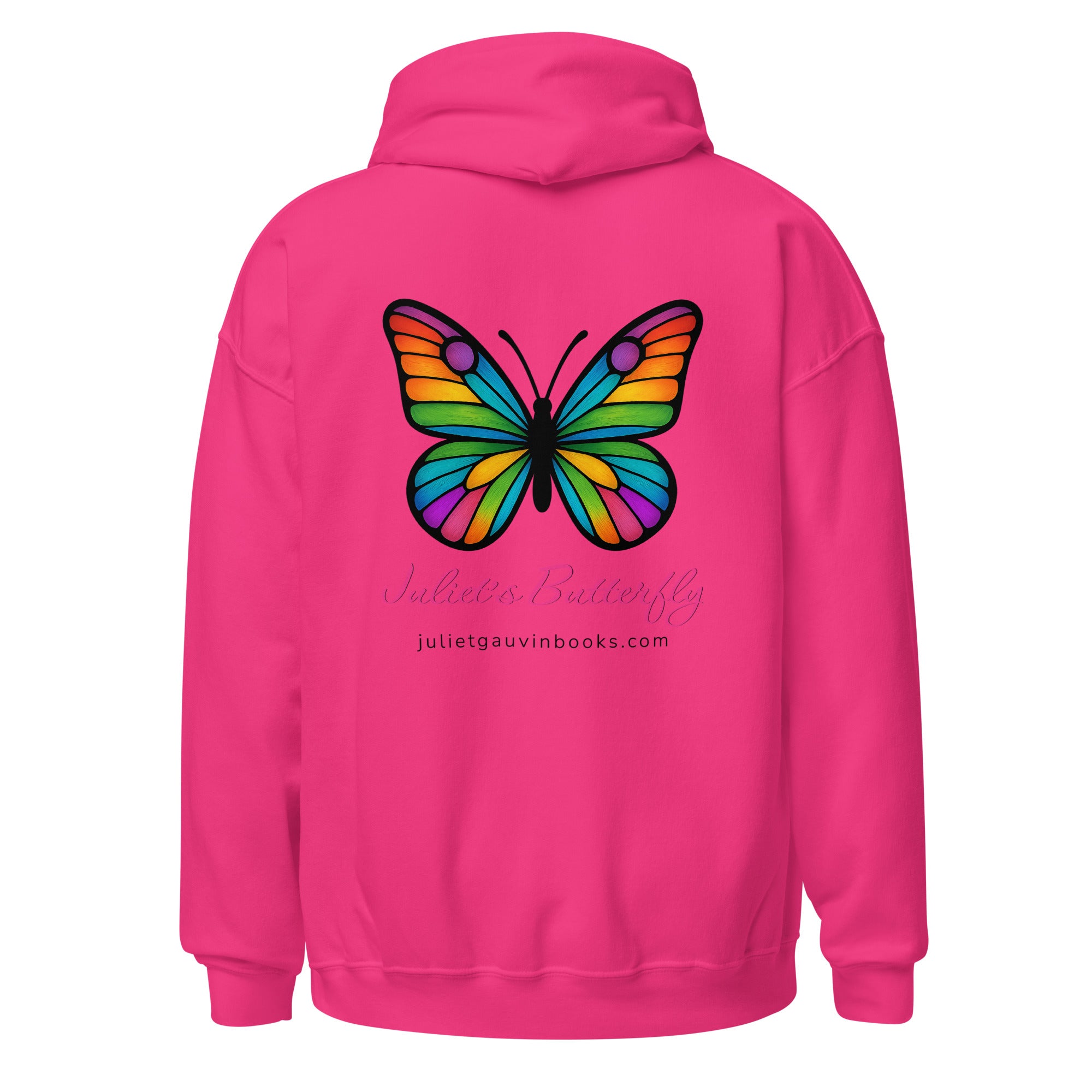 Colorful Butterfly Hoodie, Created by Women’s Fiction & Romance Author Juliet Gauvin