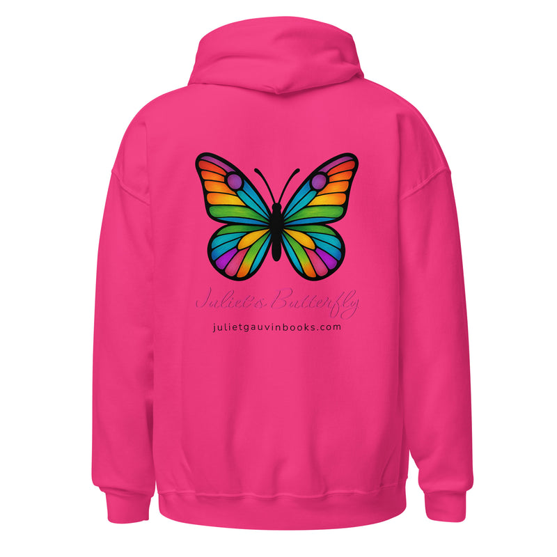 Colorful Butterfly Hoodie, Created by Women’s Fiction & Romance Author Juliet Gauvin