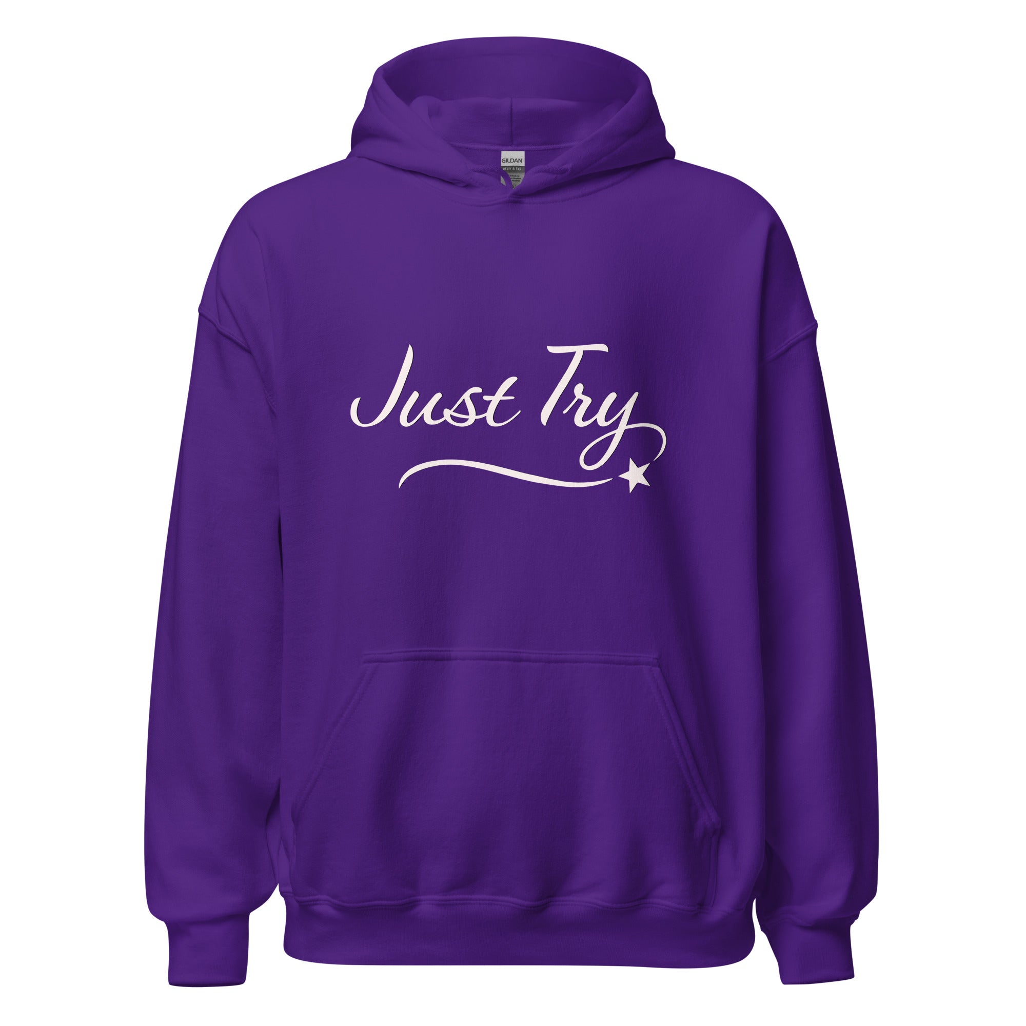 From Christmas Romance Love and The Irish Gallery, the words “Just Try” on a Hoodie, Created by Women’s Fiction & Romance Author Juliet Gauvin