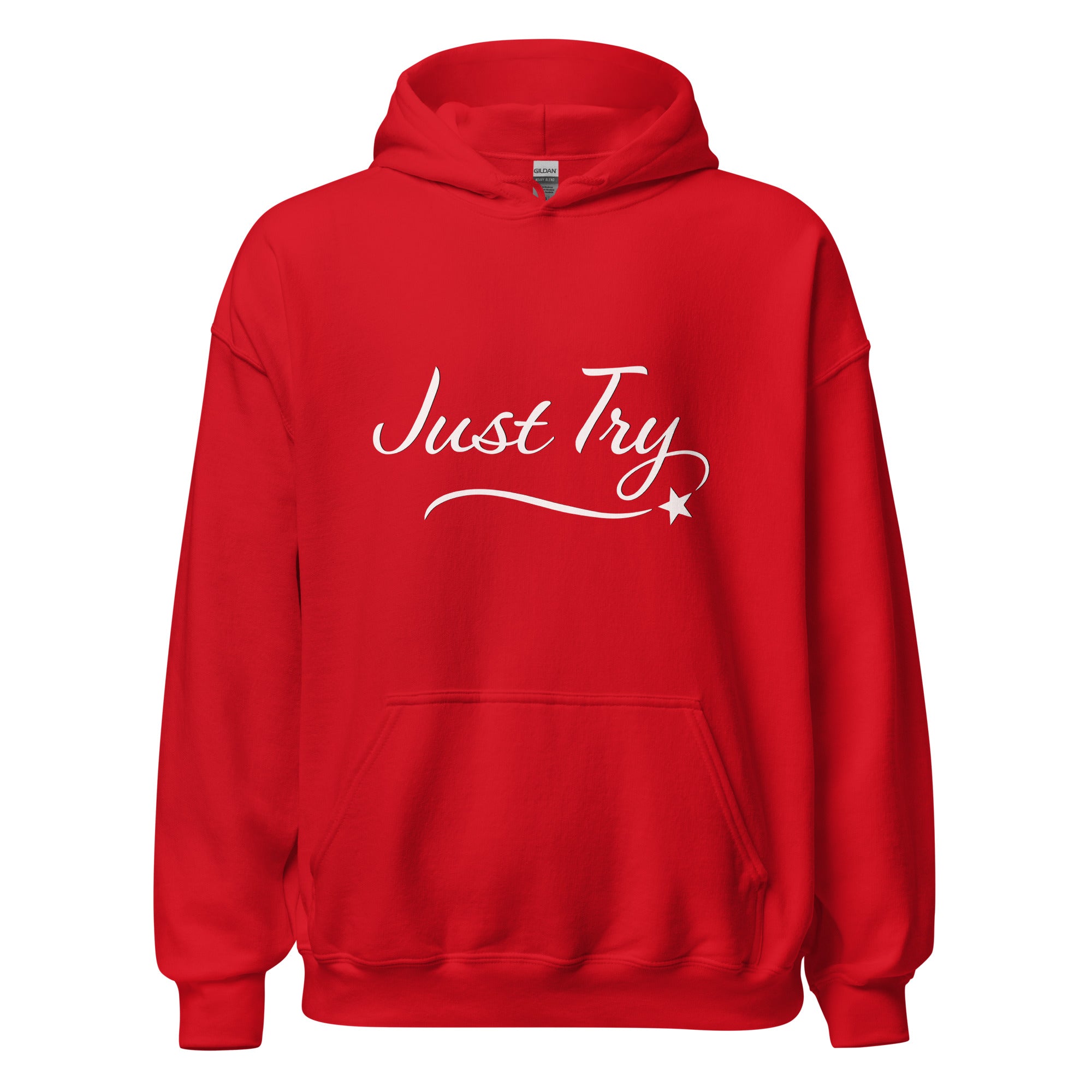 From Christmas Romance Love and The Irish Gallery, the words “Just Try” on a Hoodie, Created by Women’s Fiction & Romance Author Juliet Gauvin