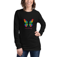 Colorful Butterfly Long Sleeve Shirt, Created by Women’s Fiction & Romance Author Juliet Gauvin