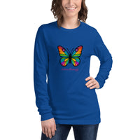 Colorful Butterfly Long Sleeve Shirt, Created by Women’s Fiction & Romance Author Juliet Gauvin