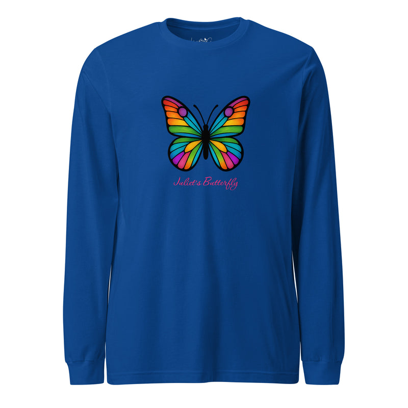 Colorful Butterfly Long Sleeve Shirt, Created by Women’s Fiction & Romance Author Juliet Gauvin
