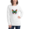 Colorful Butterfly Long Sleeve Shirt, Created by Women’s Fiction & Romance Author Juliet Gauvin