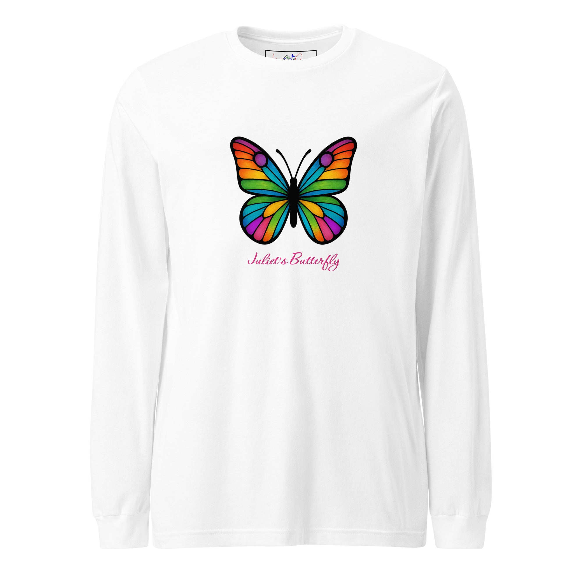 Colorful Butterfly Long Sleeve Shirt, Created by Women’s Fiction & Romance Author Juliet Gauvin