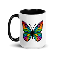 Colorful Butterfly Mug with Inside Color, Created by Women’s Fiction & Romance Author Juliet Gauvin