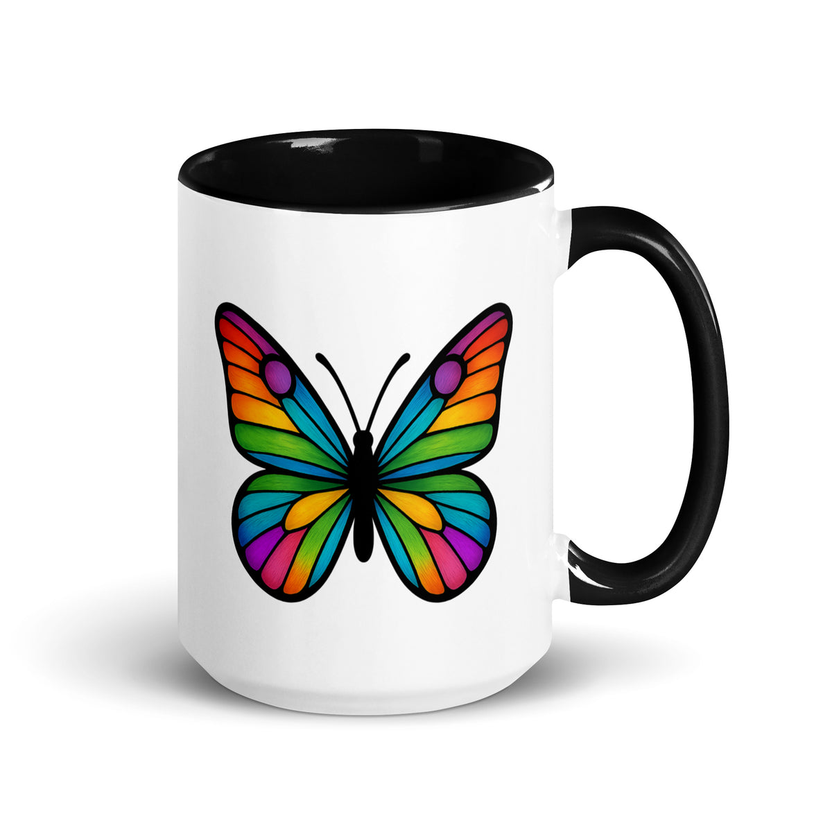 Colorful Butterfly Mug with Inside Color, Created by Women’s Fiction & Romance Author Juliet Gauvin