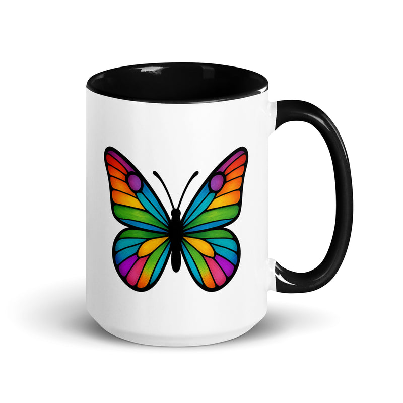Colorful Butterfly Mug with Inside Color, Created by Women’s Fiction & Romance Author Juliet Gauvin