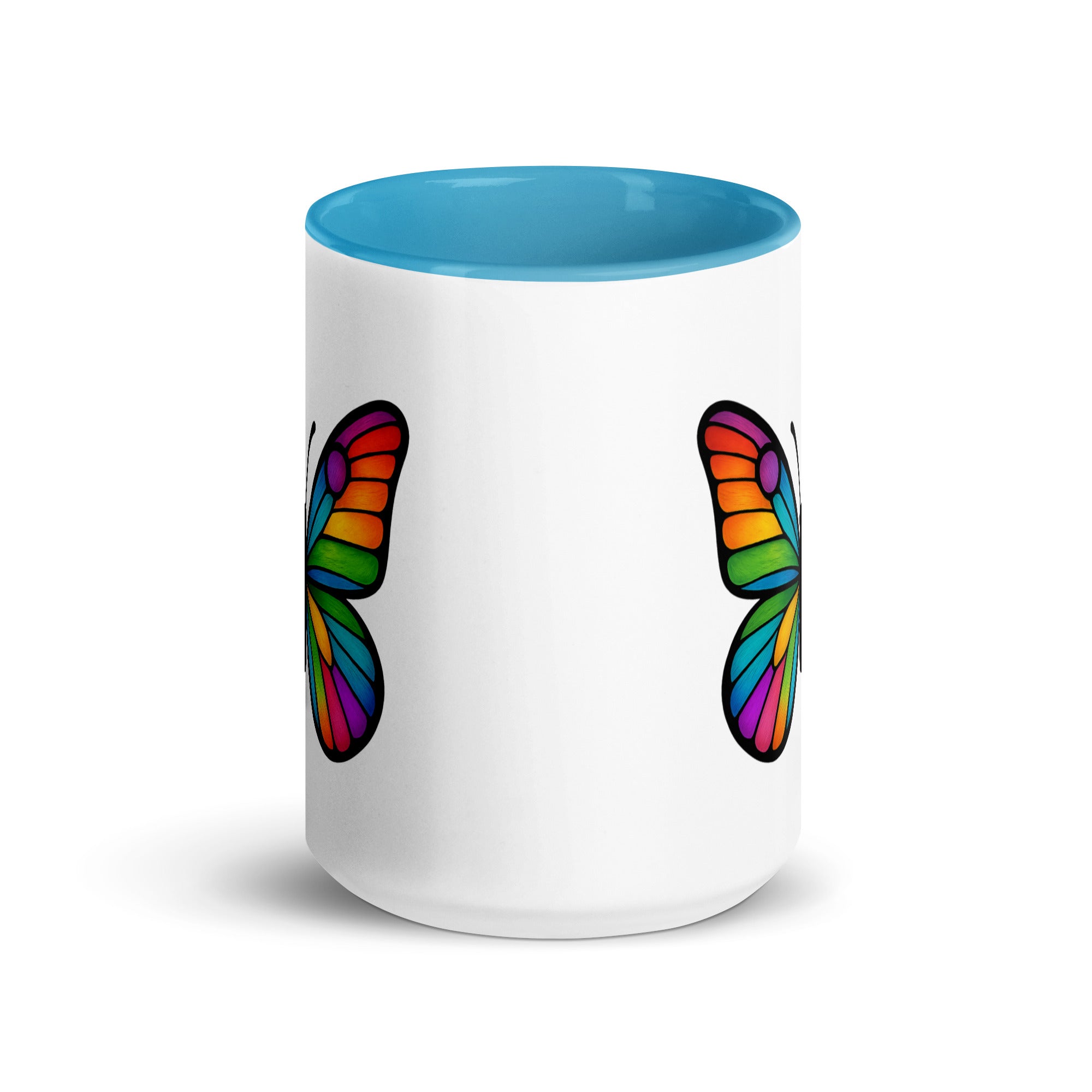 Colorful Butterfly Mug with Inside Color, Created by Women’s Fiction & Romance Author Juliet Gauvin