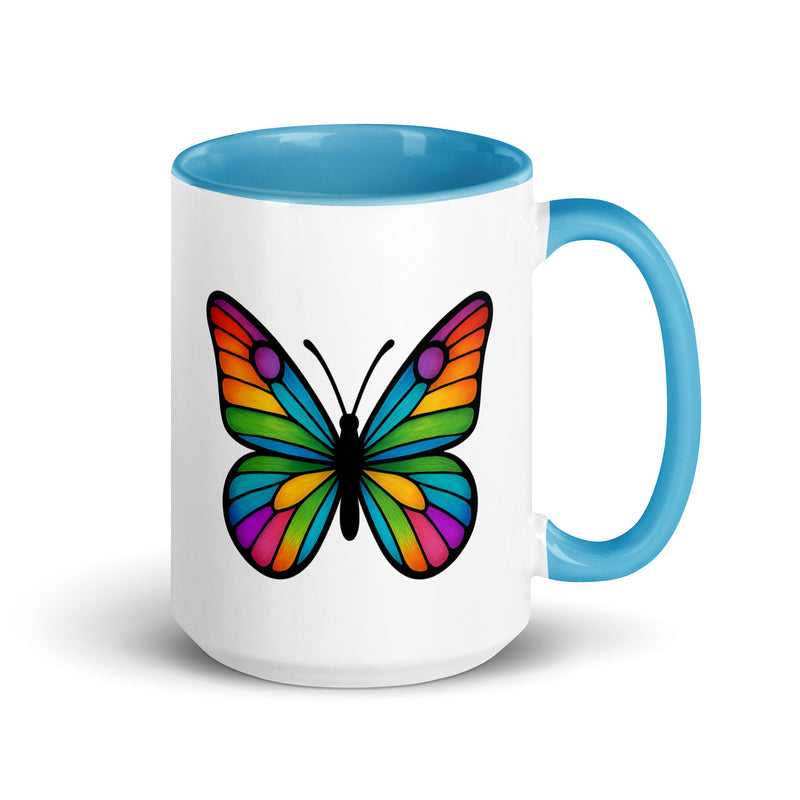 Colorful Butterfly Mug with Inside Color, Created by Women’s Fiction & Romance Author Juliet Gauvin