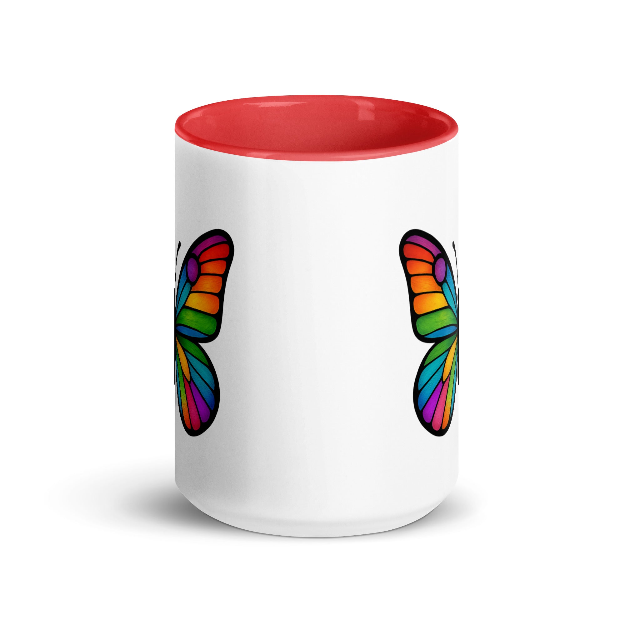 Colorful Butterfly Mug with Inside Color, Created by Women’s Fiction & Romance Author Juliet Gauvin