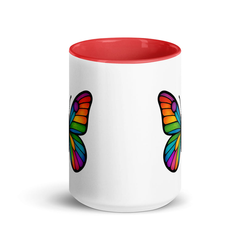 Colorful Butterfly Mug with Inside Color, Created by Women’s Fiction & Romance Author Juliet Gauvin