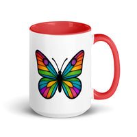 Colorful Butterfly Mug with Inside Color, Created by Women’s Fiction & Romance Author Juliet Gauvin