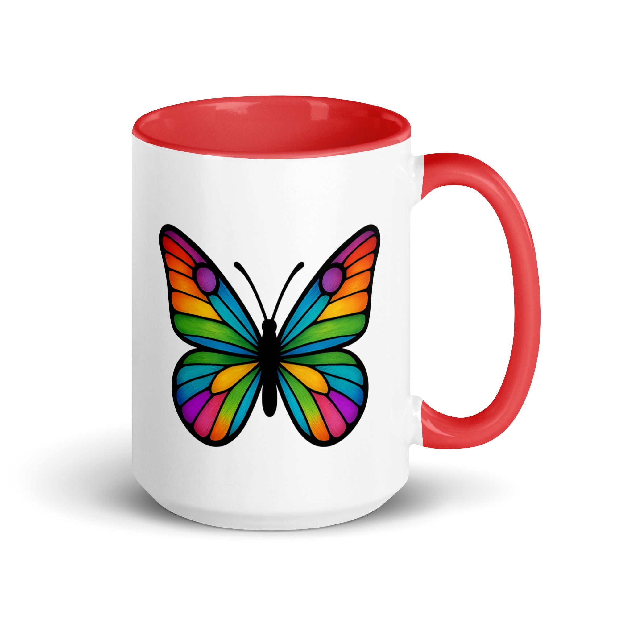Colorful Butterfly Mug with Inside Color, Created by Women’s Fiction & Romance Author Juliet Gauvin