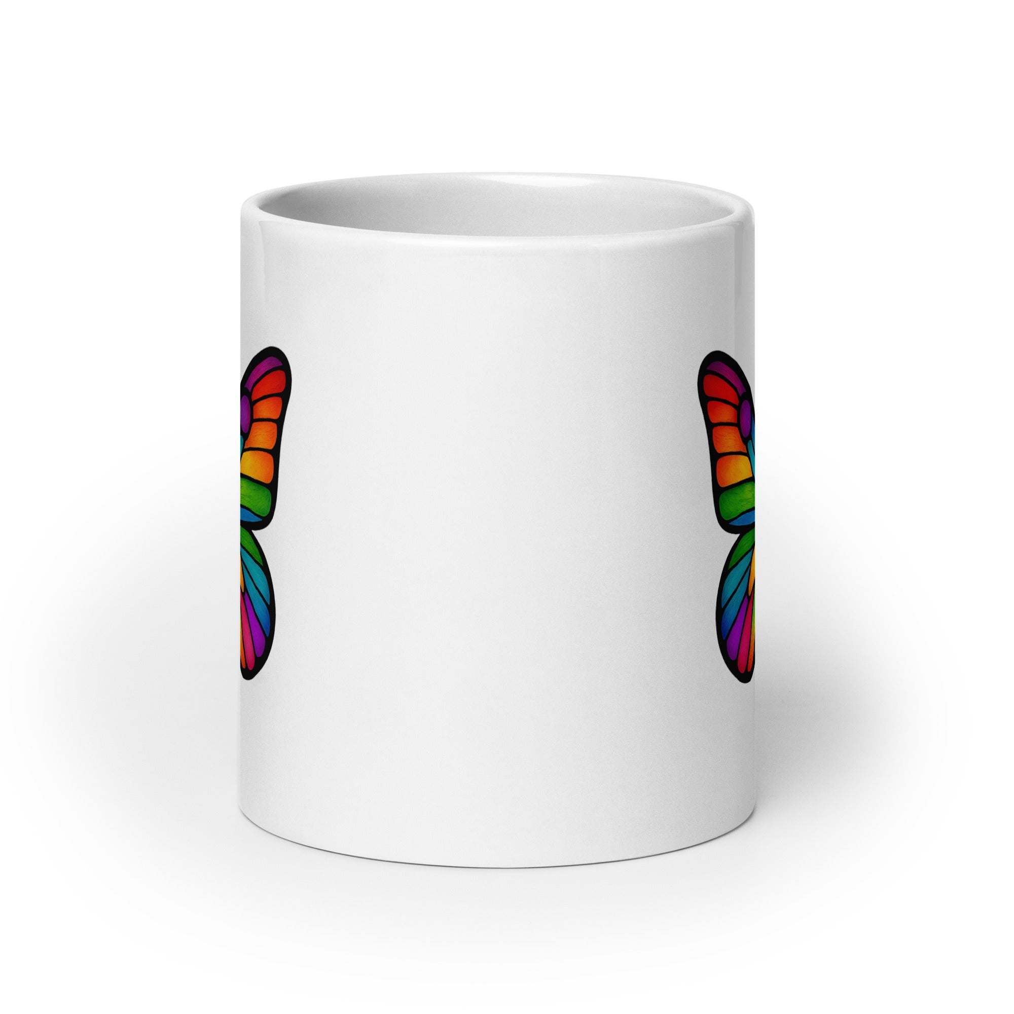 Colorful Butterfly Mug, Created by Women’s Fiction & Romance Author Juliet Gauvin