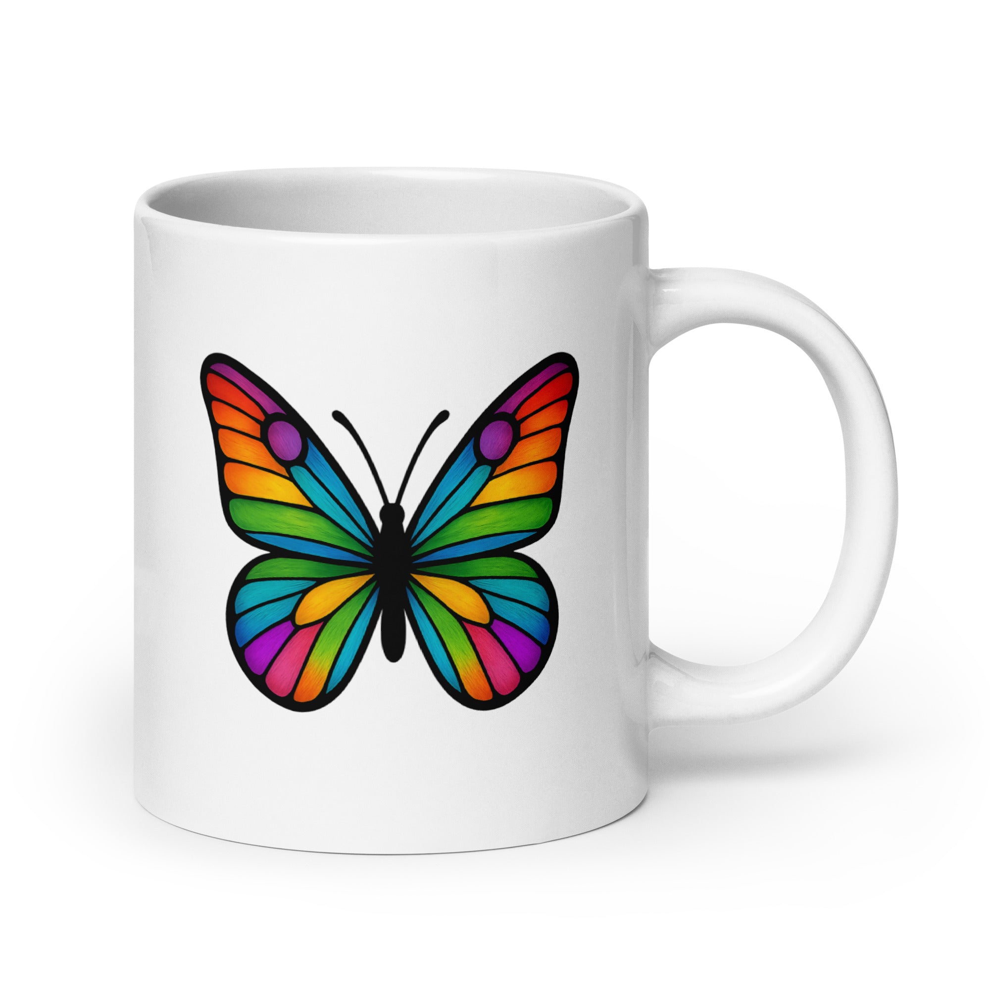 Colorful Butterfly Mug, Created by Women’s Fiction & Romance Author Juliet Gauvin